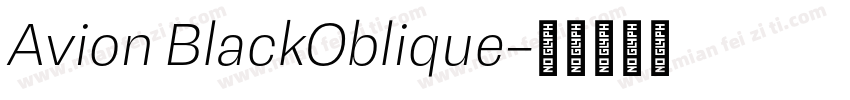 Avion BlackOblique字体转换